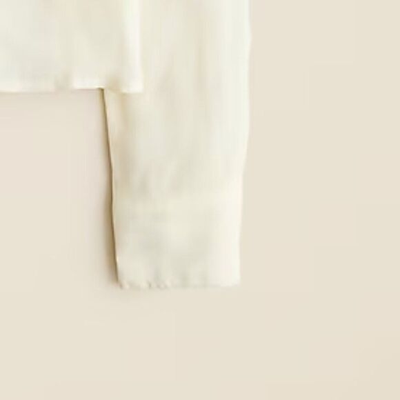 J. Crew cf440 Ivory Bungalow popover shirt in crepe de chine NWT size s - Picture 7 of 12